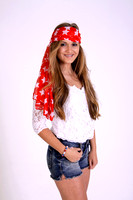 July 4th or Memorial Day; Flag scarf and red/white/blue bracelet